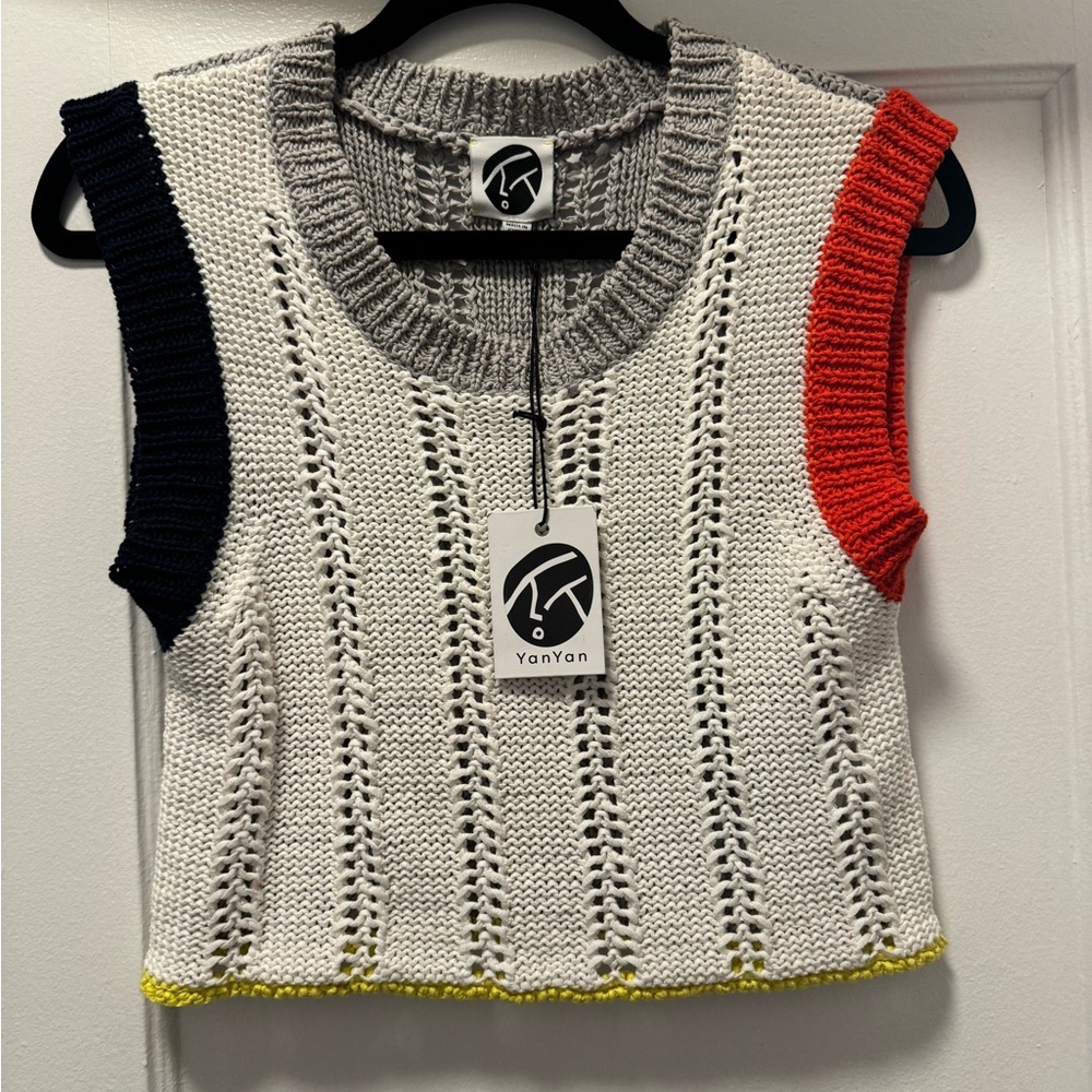 YanYan Textured Knit Top in Cream